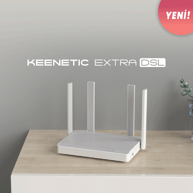 Yeni Keenetic Extra DSL Gigabit MU-MIMO VDSL/ADSL Modem 